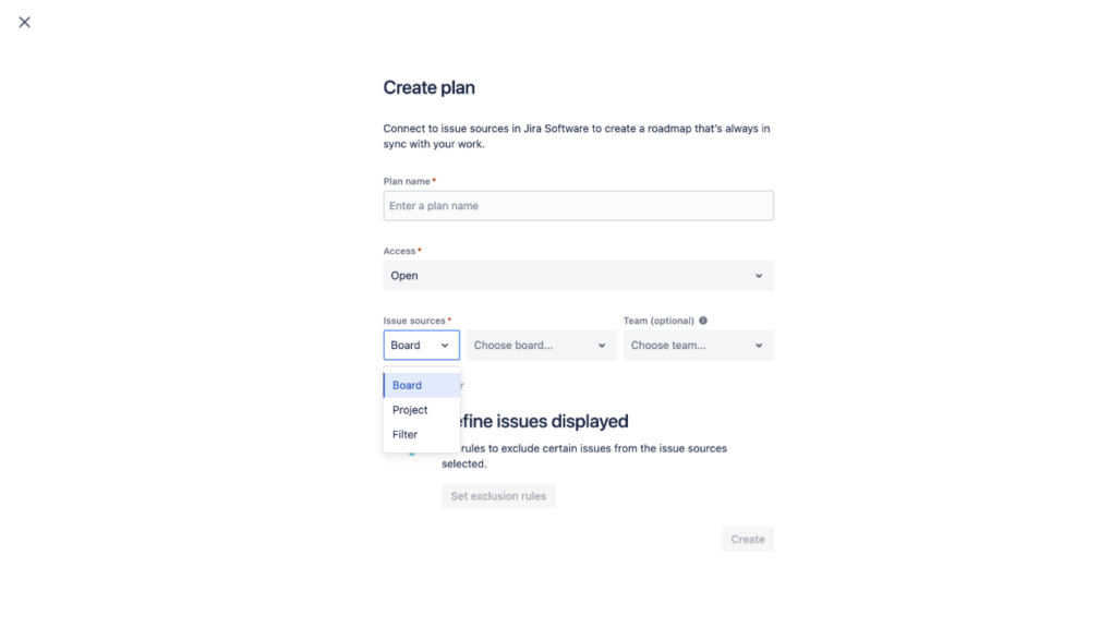 Plans in Jira Premium - How to create a plan